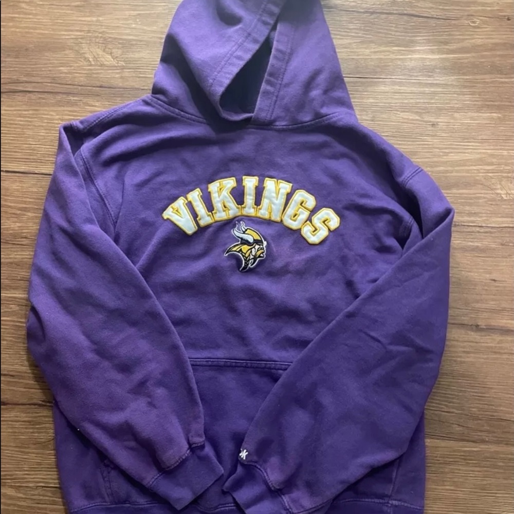 Minnesota Vikings Hoodie Sweatshirt Youth Large